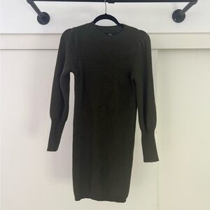 Lulu's Dark Green Long Sleeve Sweater Dress